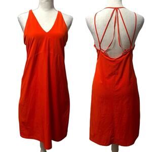 Athleta Breathe In Bra Dress Torch Red Women’s 10 Athleisure‎ Resort Travel